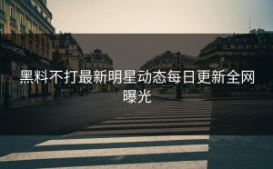 黑料不打最新明星动态每日更新全网曝光