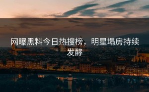 网曝黑料今日热搜榜，明星塌房持续发酵